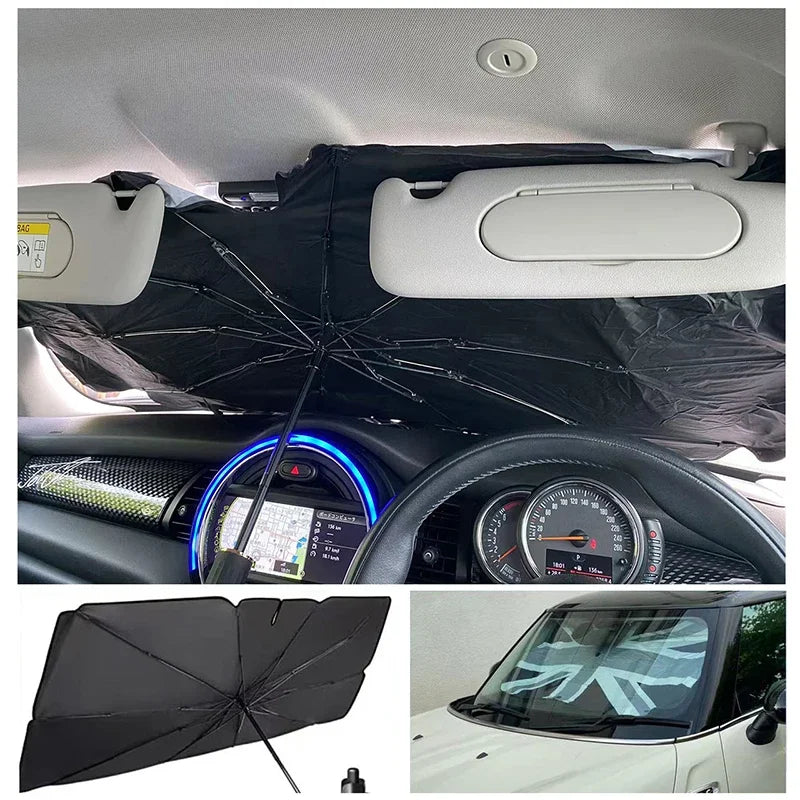 Mini Cooper Windshield Sunshade - Umbrella Style - Premium from Shopminiparts.com - Just €59.90! Shop now at Shopminiparts.com