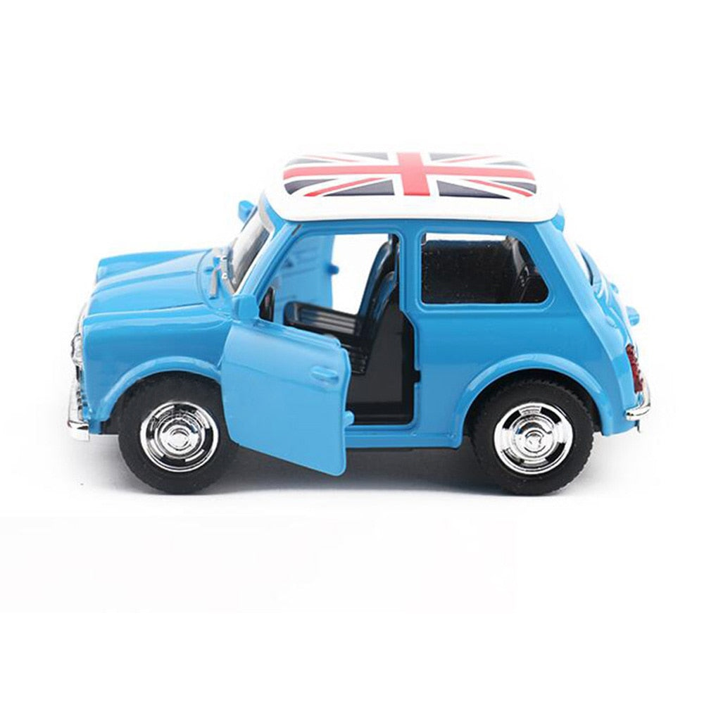 Classic Mini Cooper Style Union Jack Miniature Diecast Metal Car
