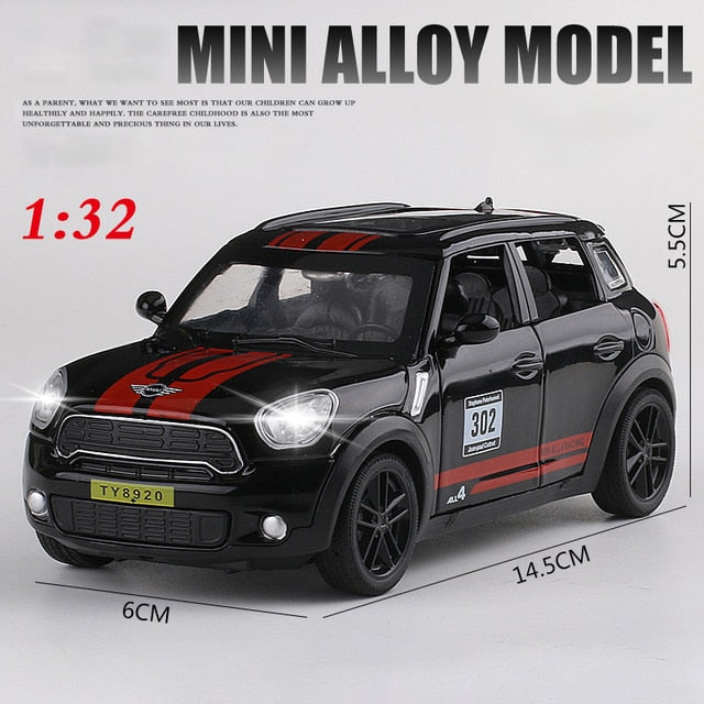 1:32 Toy Car Mini Model Cooper Countryman Toy Cars Shopminiparts.com Bright black  