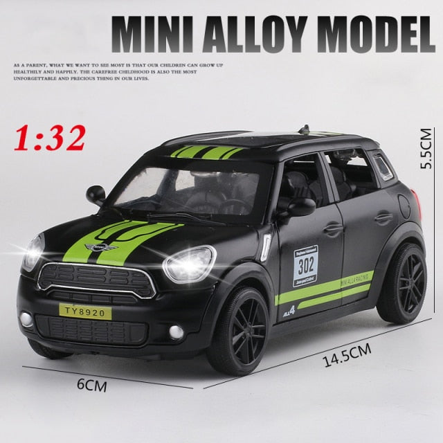 1:32 Toy Car Mini Model Cooper Countryman Toy Cars Shopminiparts.com Matte Black  